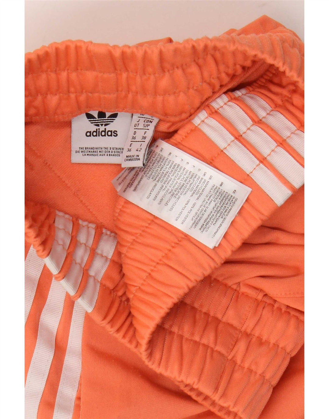 Adidas Pantalones cortos deportivos para mujer UK 10 Pequeño Naranja Poliéster