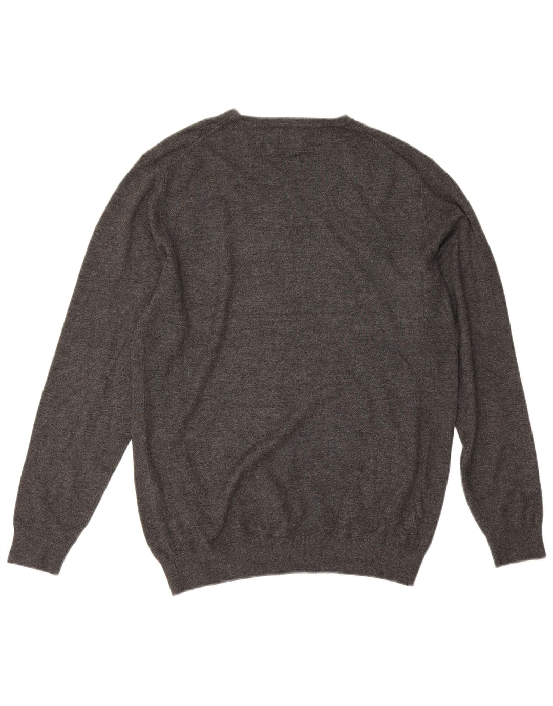 Zara Hombre Jersey Cuello Pico Viscosa Gris Medio