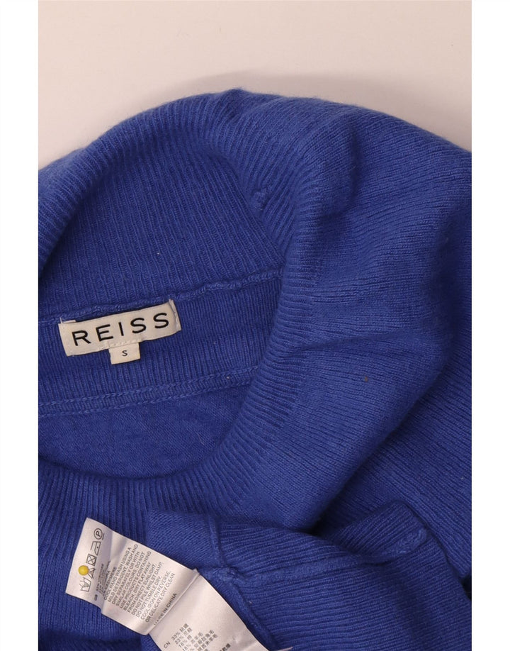 Reiss Suéter extragrande con cuello vuelto para mujer UK 10 Small Viscosa azul