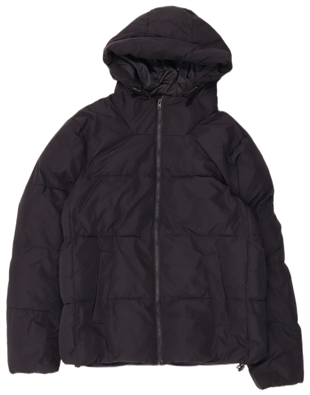 French Connection Chaqueta acolchada con capucha para hombre UK 38 Medium Azul marino
