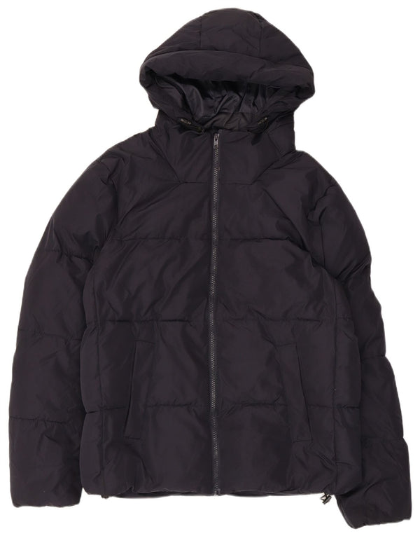 French Connection Chaqueta acolchada con capucha para hombre UK 38 Medium Azul marino
