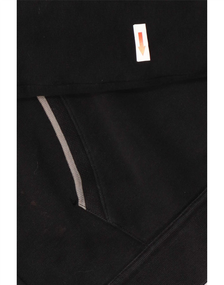 Armani - Sudadera con capucha y cremallera para hombre, talla grande, algodón negro