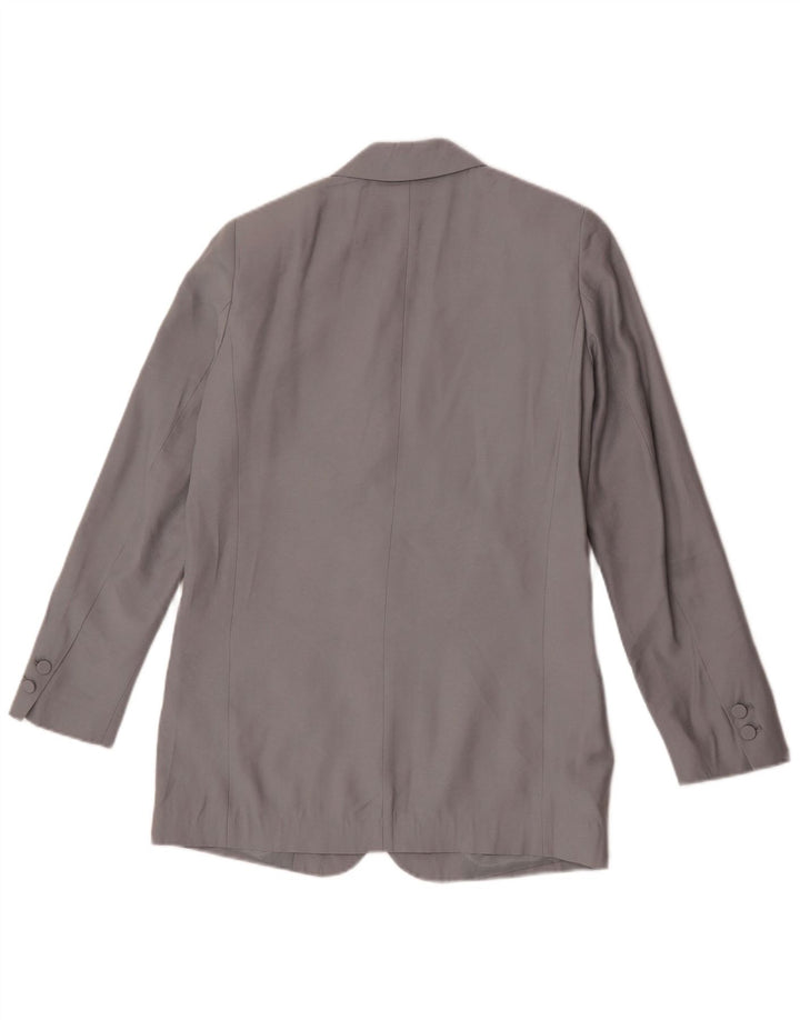 Zara Chaqueta Americana Abierta para Mujer UK 6 XS Gris Viscosa