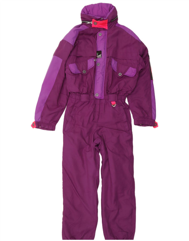 Colle Mono de esquí para mujer UK 40 Mediano Púrpura Colorblock