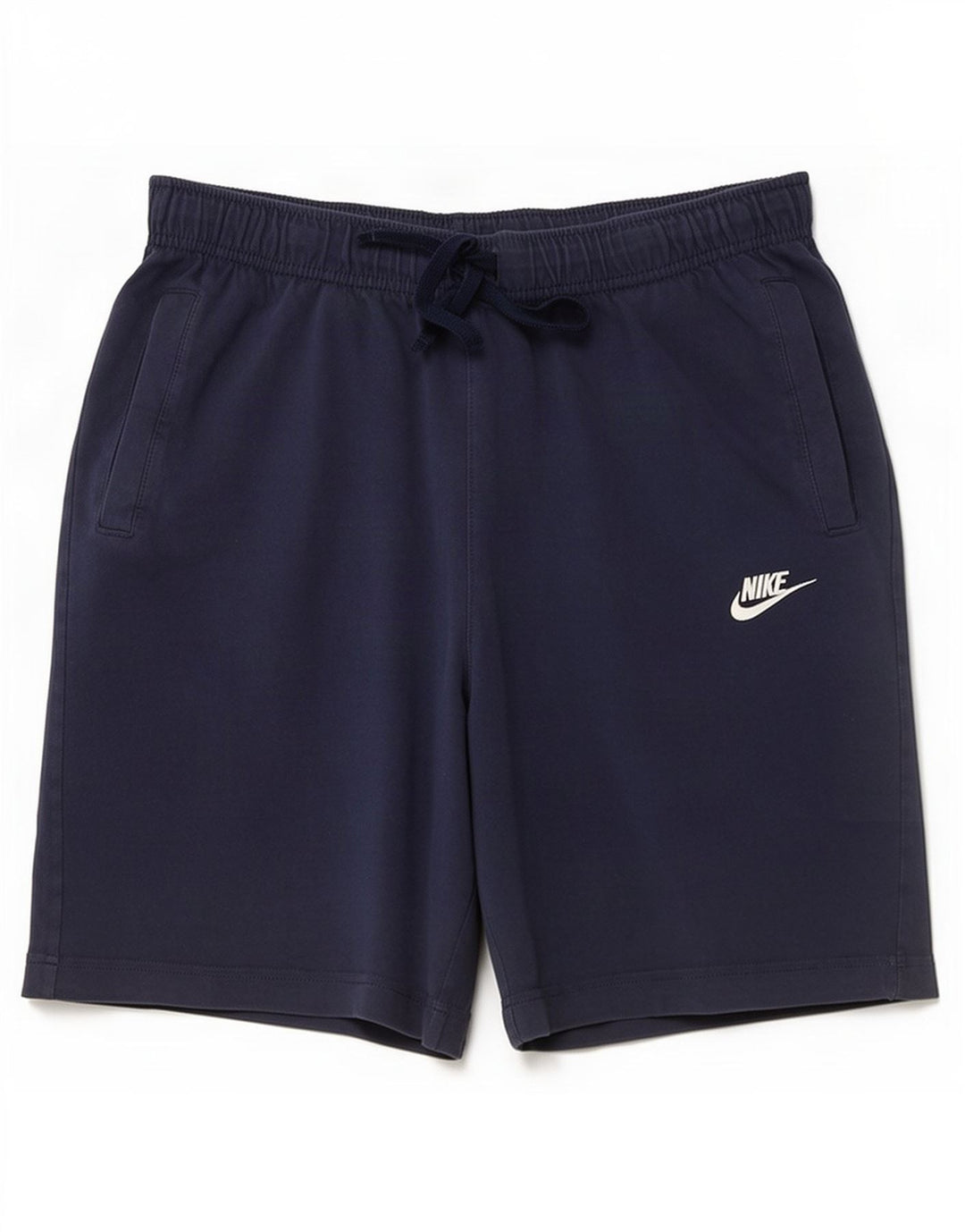 Pantalones cortos deportivos Nike para hombre de algodón azul marino mediano