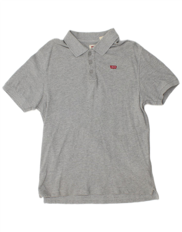 Polo Levi's para hombre de algodón gris pequeño