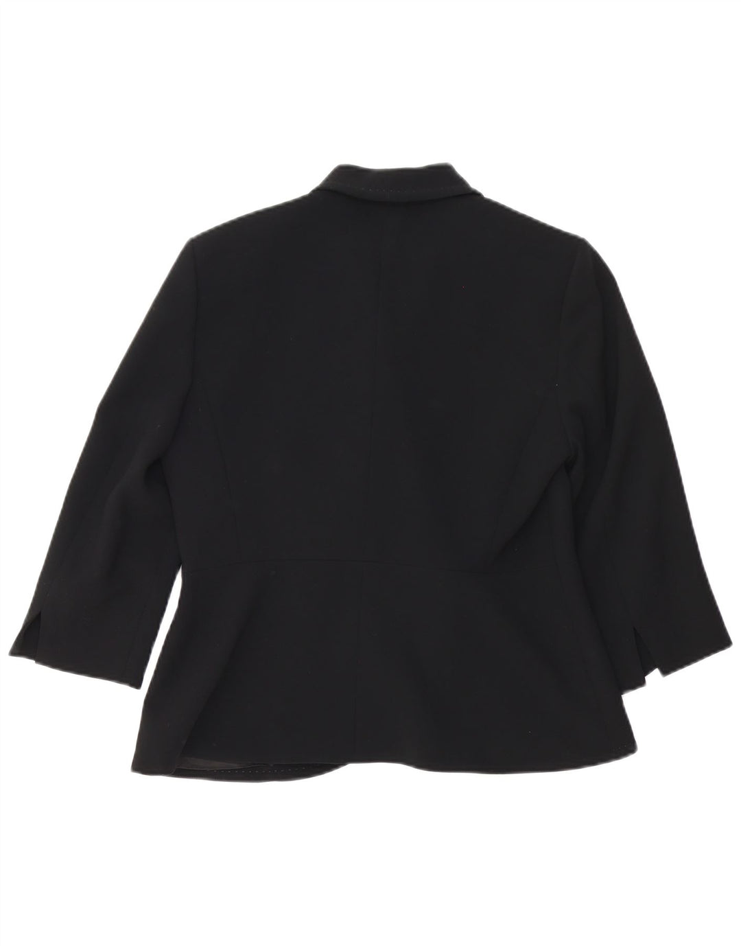 Max Mara Chaqueta tipo blazer con 1 botón y manga 3/4 para mujer UK 40 Medium Black Rayon