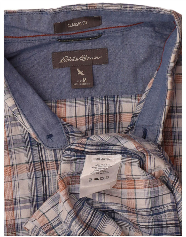 EDDIE BAUER Camisa de manga corta de corte clásico para hombre Cuadros medianos multicolores