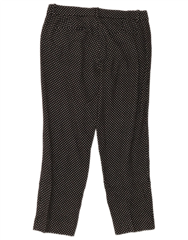 J. CREW Pantalones capri delgados para mujer US 6 Medium W30 L25 Negro manchado