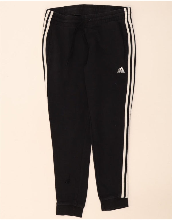 Adidas Mujer Chándal Pantalones Joggers UK 16/18 Grande Negro Algodón