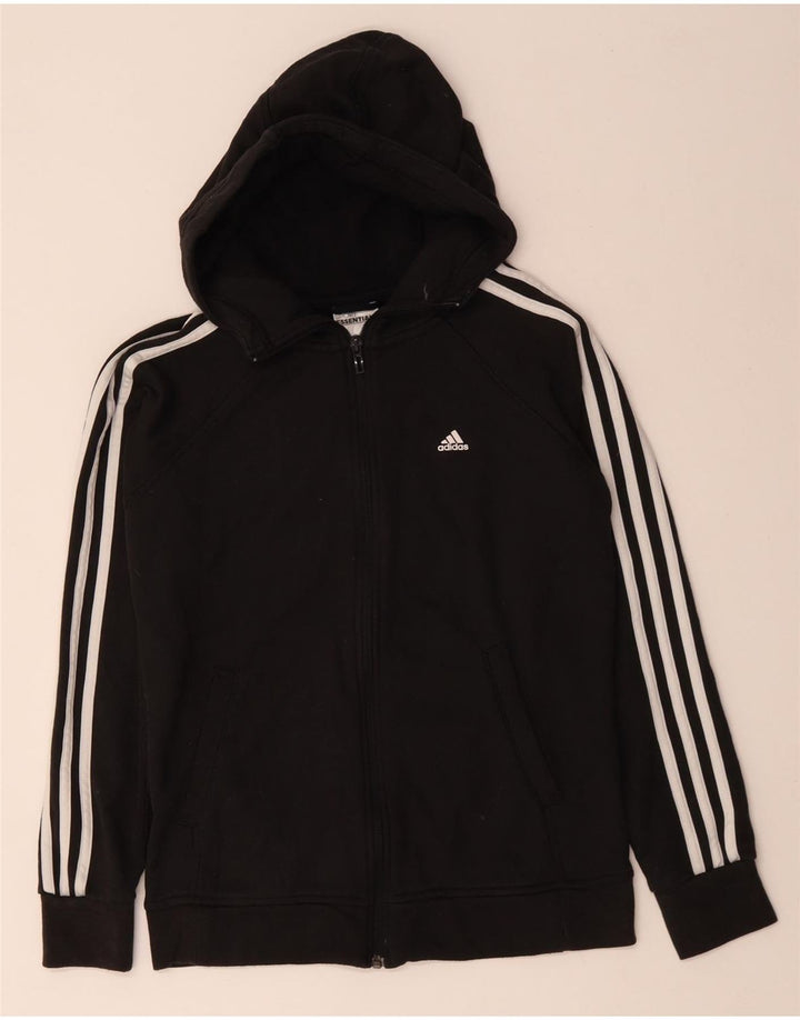 Adidas Climalite Zip Sudadera con capucha para mujer Reino Unido 8/10 Pequeño Algodón negro