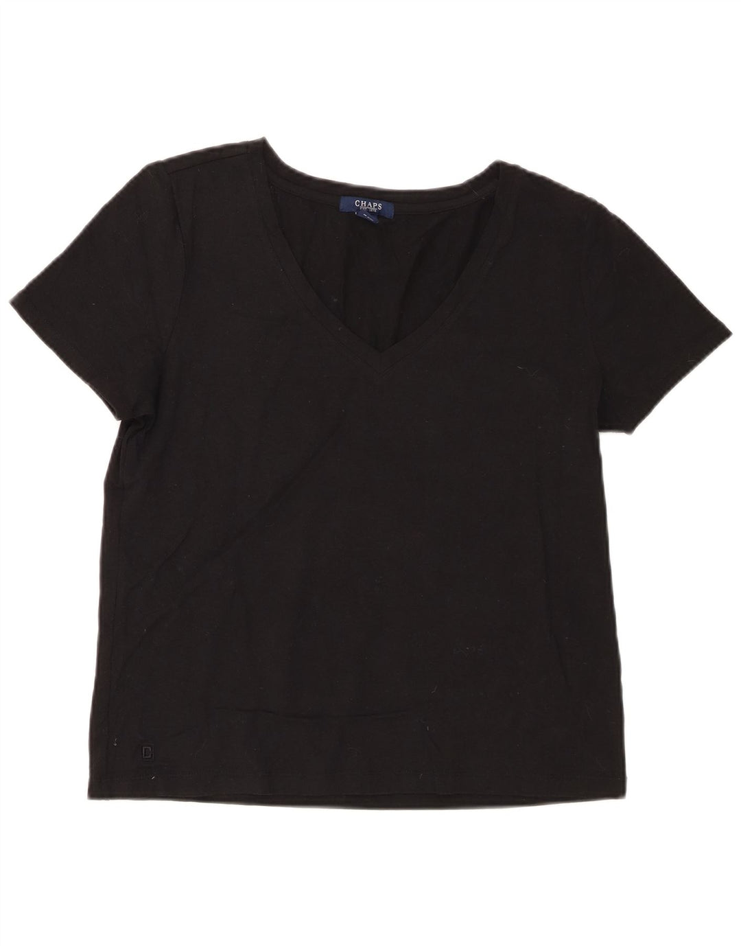 Chaps Camiseta para mujer Top UK 40 Grande Algodón negro