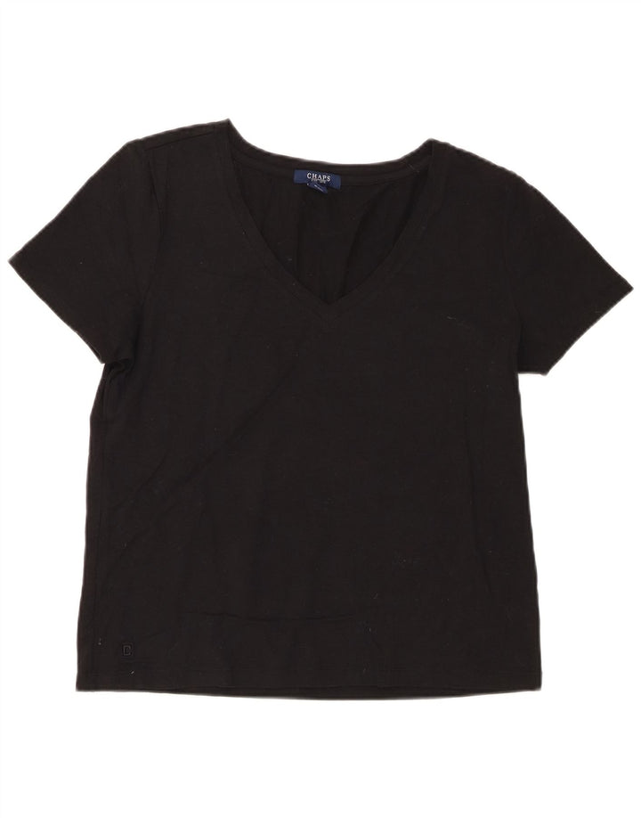 Chaps Camiseta para mujer Top UK 40 Grande Algodón negro