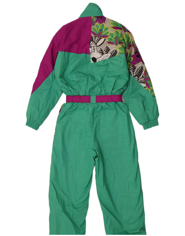 Mono de esquí vintage para mujer EU 38 Medium W28 L30 Bloque de color multicolor