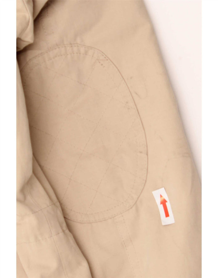 Zara Mujer Parka Con Capucha Chaqueta UK 44 Poliéster Beige Medio
