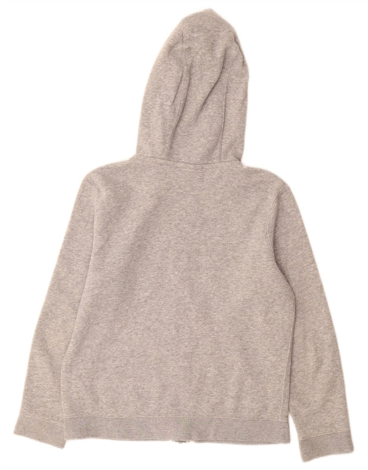 NIKE Sudadera con capucha y cremallera para niños de 10 a 11 años, algodón gris medio