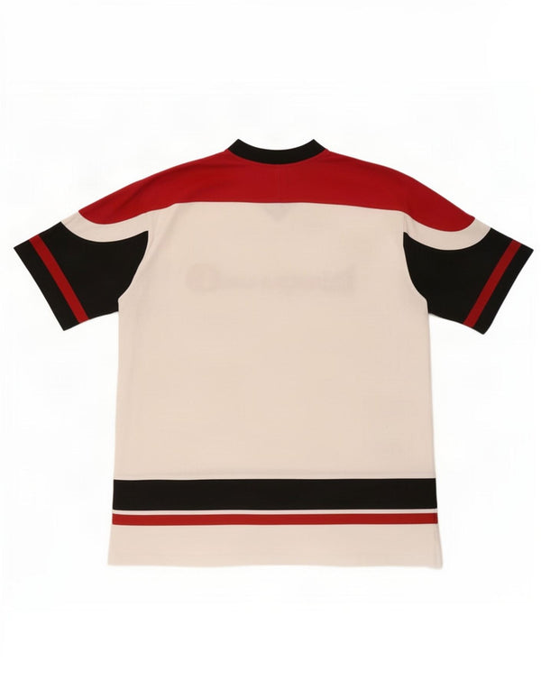 Champion Camiseta gráfica para hombre Top 2XL Algodón color block blanco
