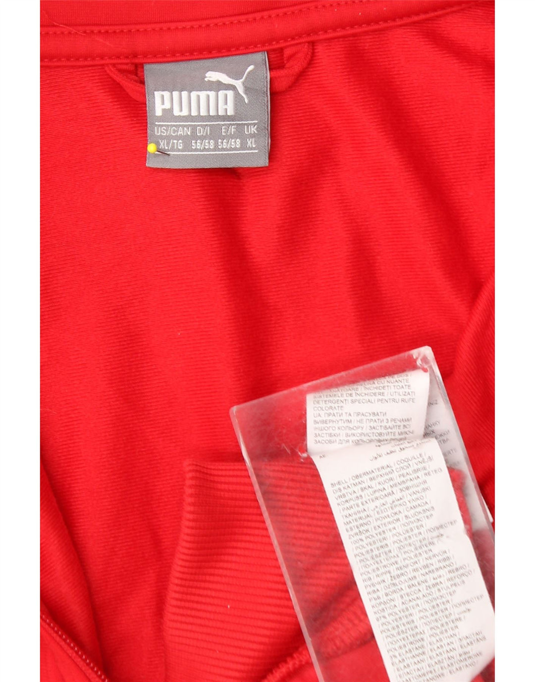 Puma Hombre Chándal Top Jacket XL Rojo Colorblock Poliéster