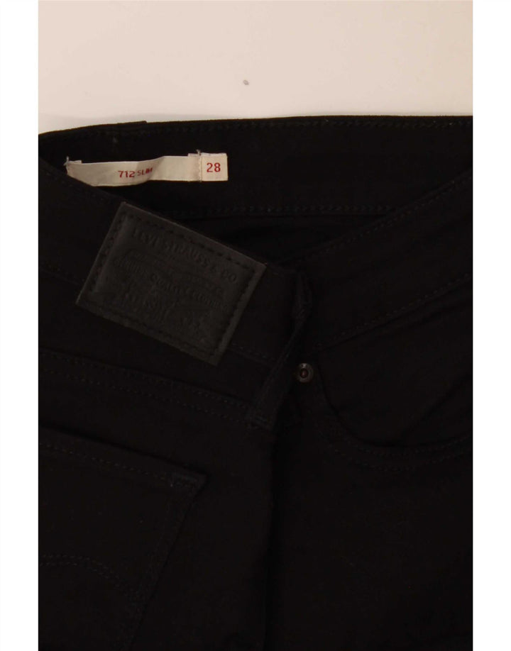 Vaqueros Levi's 712 Slim para mujer W28 L26 Negro