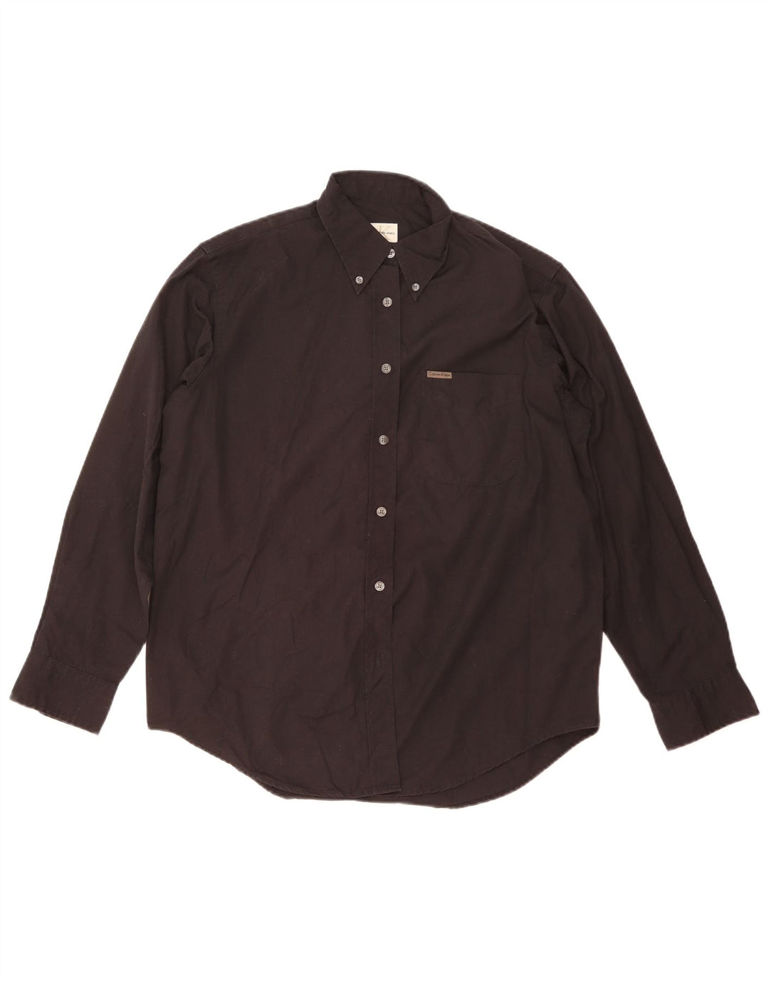 CALVIN KLEIN Camisa extragrande para mujer UK 44 Mediana Algodón negro