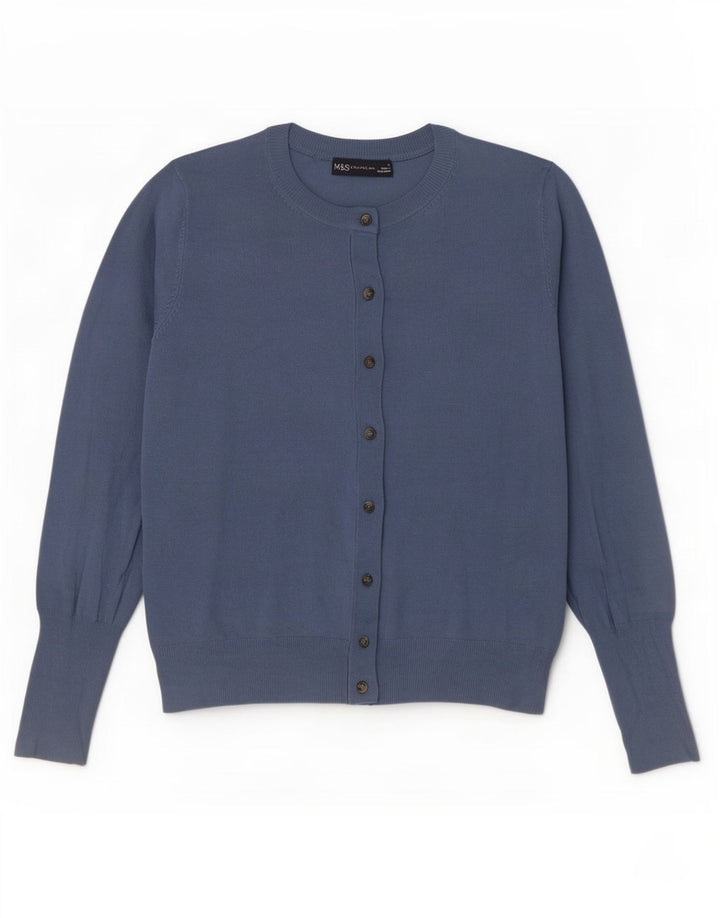 Marks & Spencer - Cárdigan para mujer, talla 40, viscosa azul medio