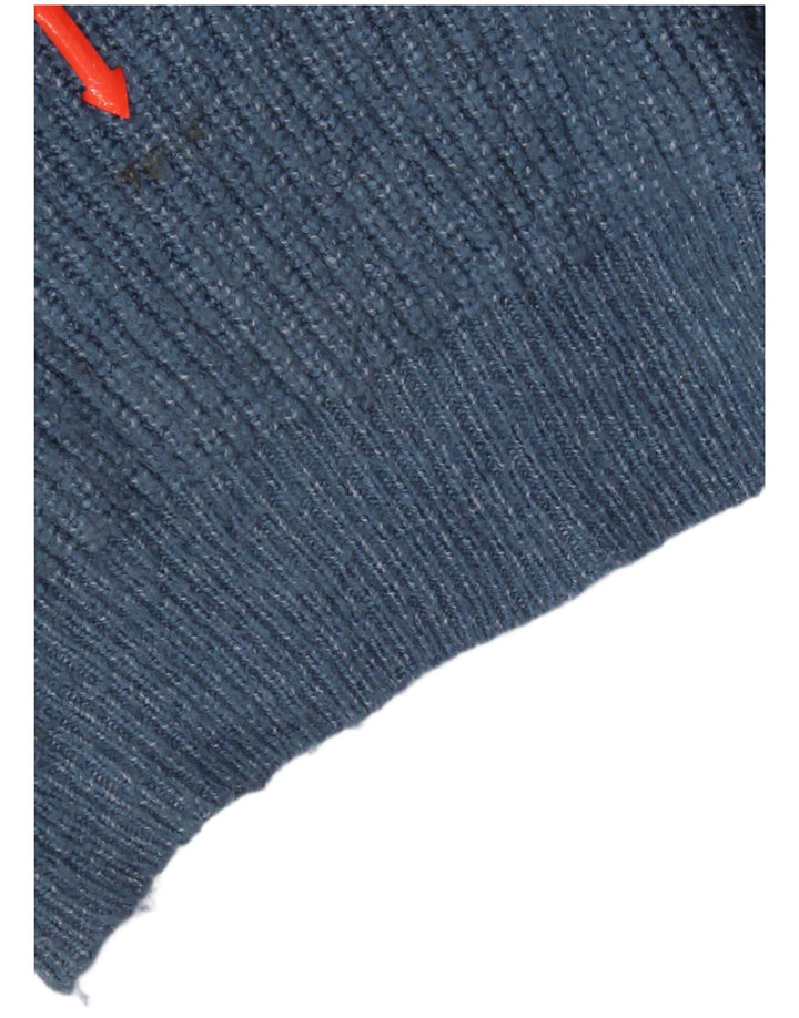 Marks & Spencer - Jersey de cuello redondo para hombre, talla 2XL, poliamida azul