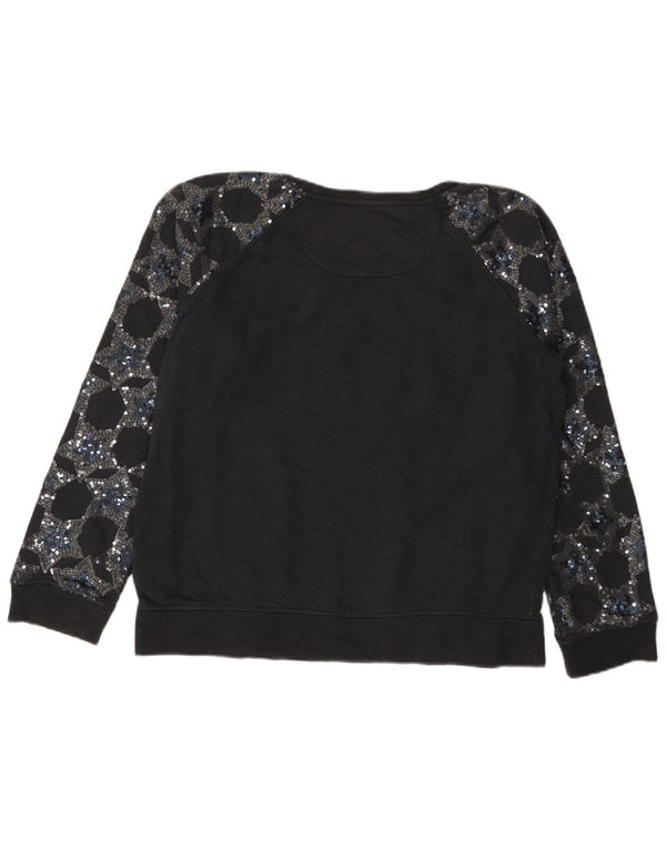 SUPERDRY Sudadera gráfica para mujer Jumper UK 46 Large Black Cotton