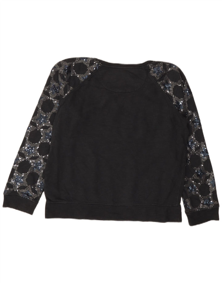 SUPERDRY Sudadera gráfica para mujer Jumper UK 46 Large Black Cotton