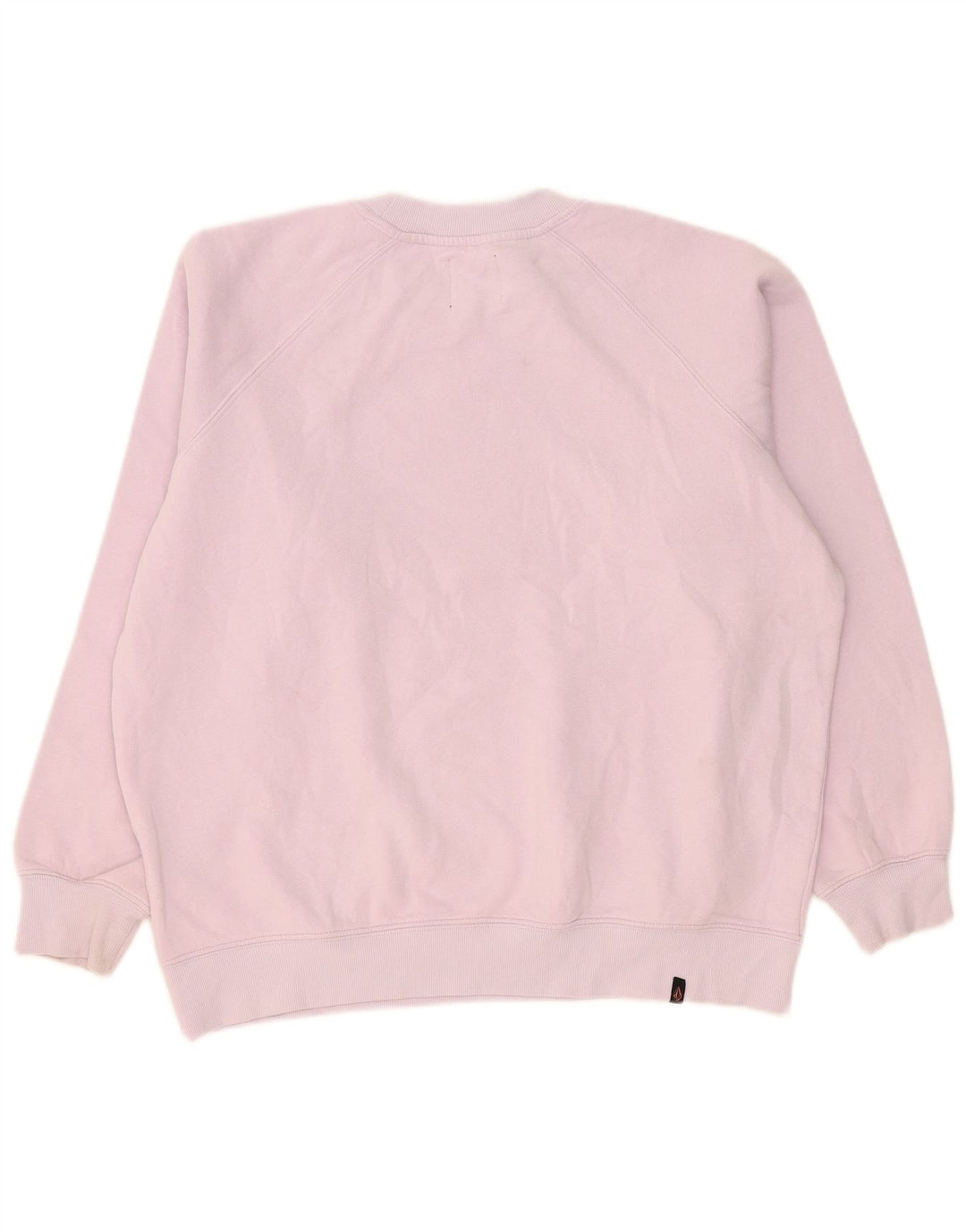 Volcom Sudadera de gran tamaño con estampado gráfico para mujer US 4/6 Small Pink Cotton