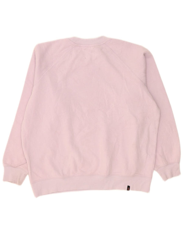 Volcom Sudadera de gran tamaño con estampado gráfico para mujer US 4/6 Small Pink Cotton