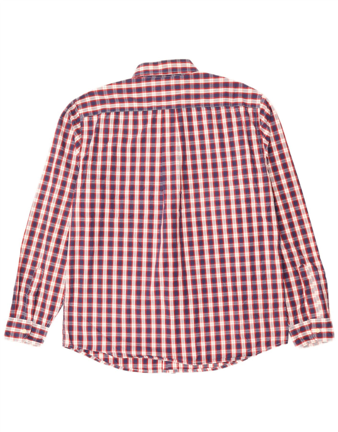 DOCKERS Camisa Hombre Grande Azul Marino Cuadros Algodón