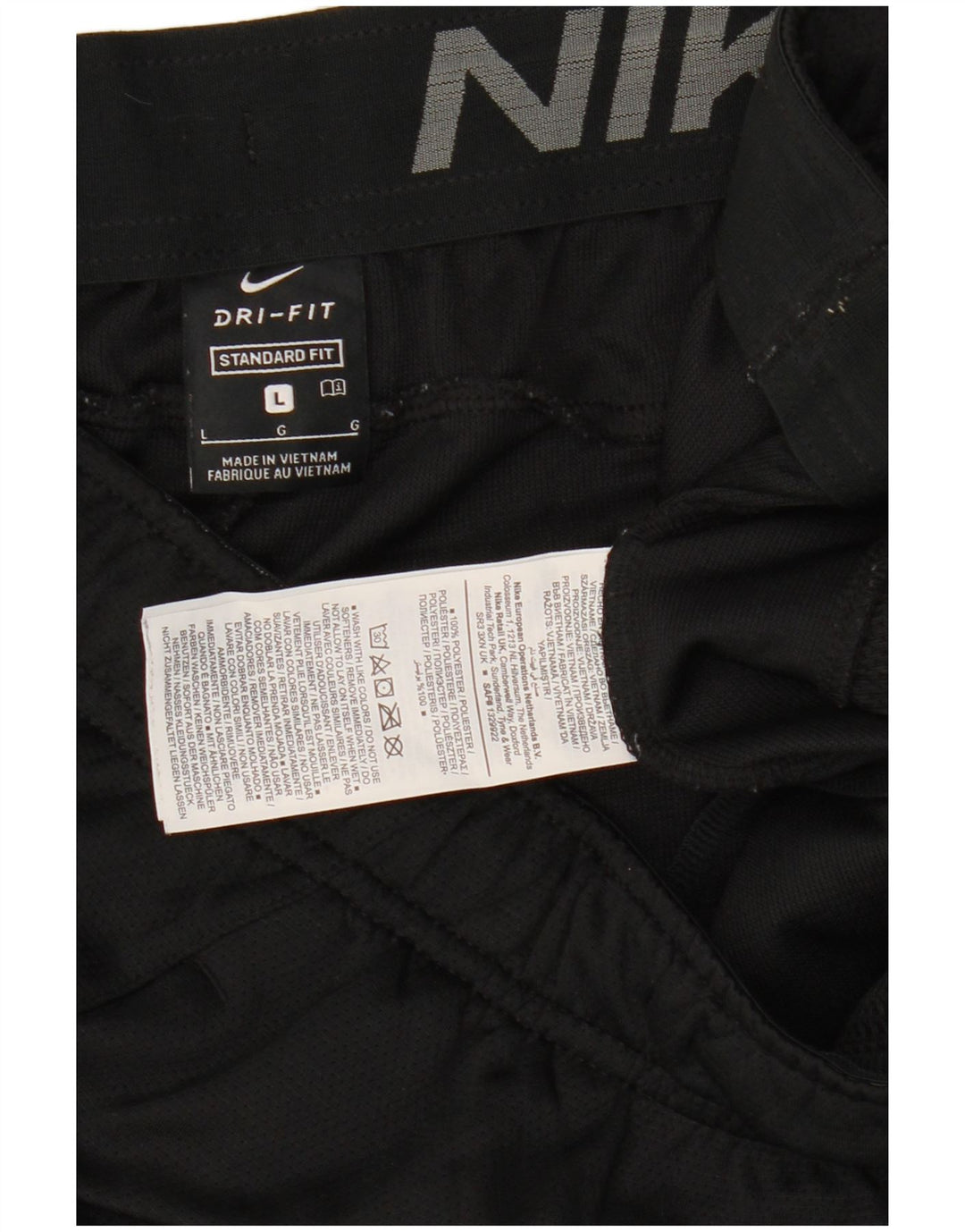 Nike - Pantalones cortos deportivos estándar Dri Fit para hombre, tamaño grande, color negro, poliéster