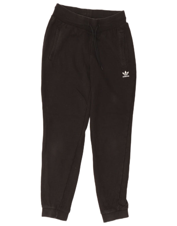 Adidas Pantalones de chándal para mujer Joggers UK 10 Small Black Cotton