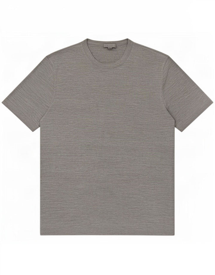 Cos Camiseta para hombre Top Seda moteada gris medio