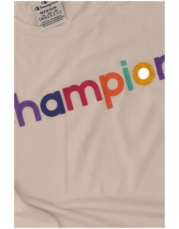 Champion Camiseta Gráfica para Mujer Top UK 40 Mediano Rayas Blancas