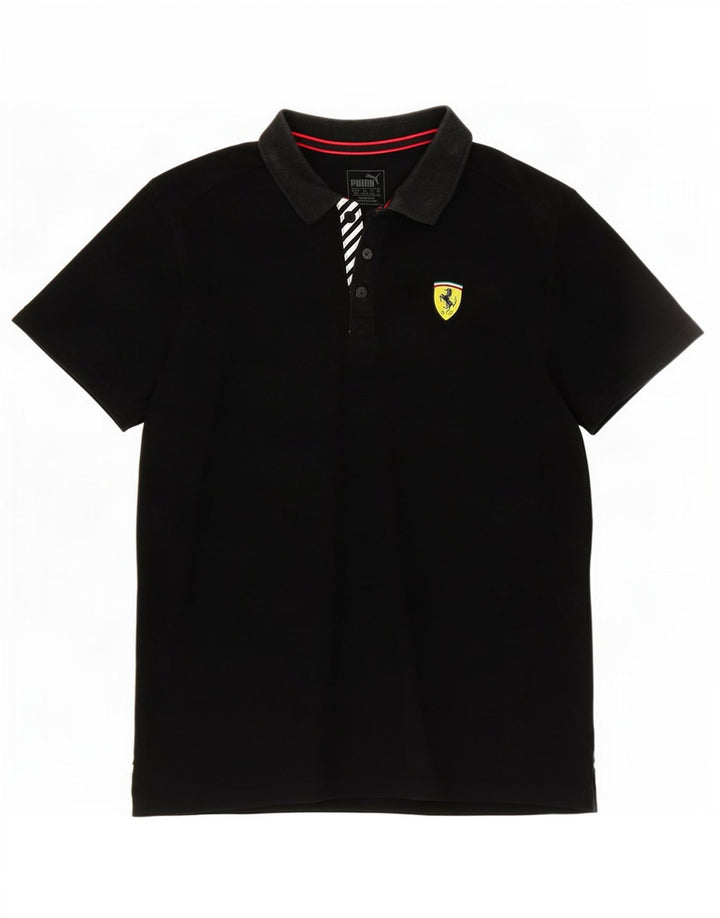 Polo Puma Ferrari para hombre de algodón negro mediano