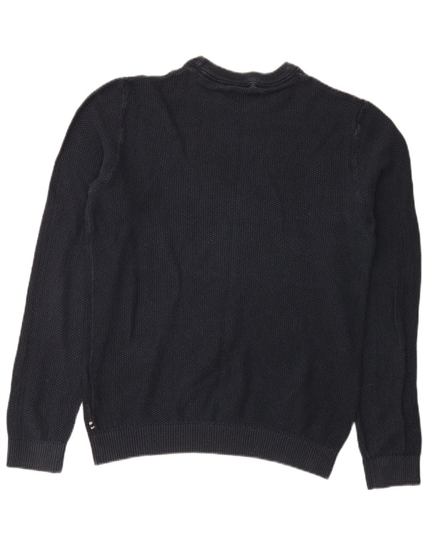 Jack & Jones Mens Crew Neck Jumper Sweater Medium Navy Blue Cotton