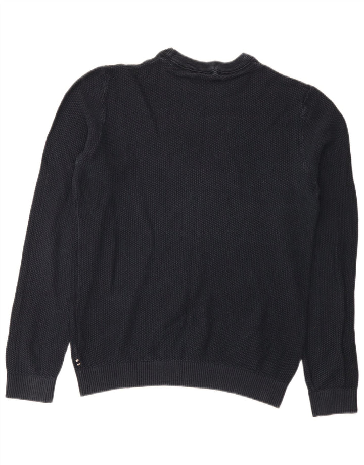 Jersey Jack & Jones Hombre con cuello redondo y cuello redondo de algodón azul marino medio