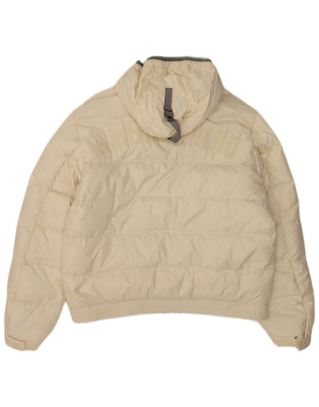 Americanino Chaqueta acolchada con capucha y gráfico para hombre UK 40 Large Poliéster blanco