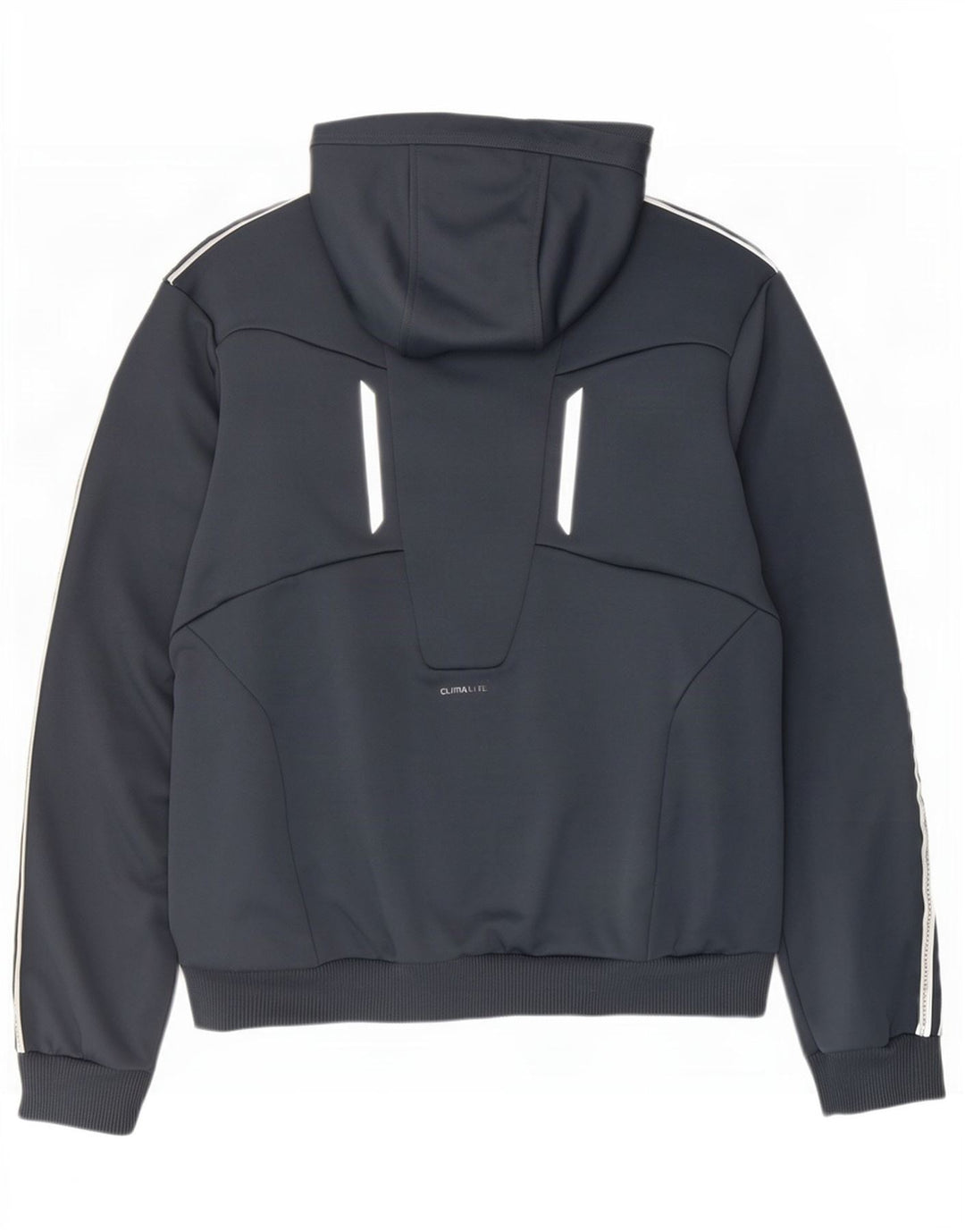 Adidas Hombre Climalite Zip Sudadera Con Capucha Suéter Grande Gris Colorblock Poliéster