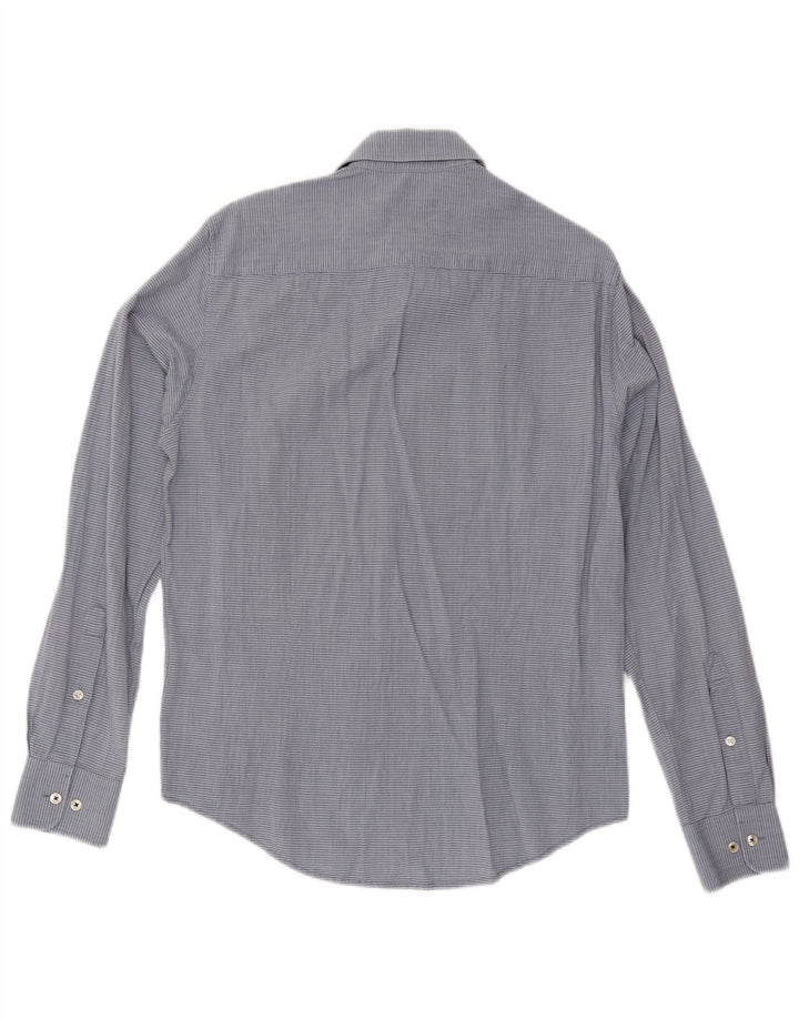 Armani Jeans Camisa Custom Fit para hombre de algodón a rayas azul medio