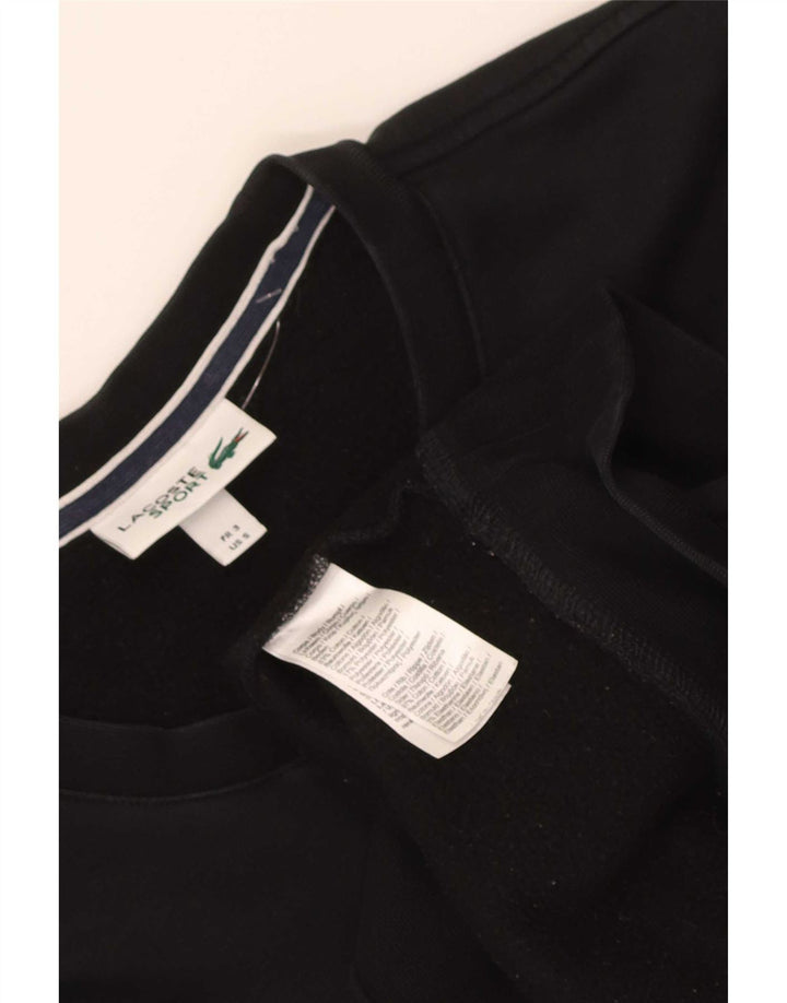 Lacoste Sudadera de ajuste regular para mujer talla 3 pequeña algodón negro