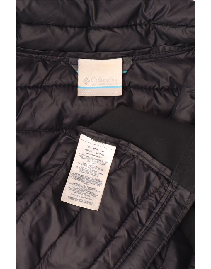 COLUMBIA Chaleco acolchado para hombre UK 40 Large Nylon negro