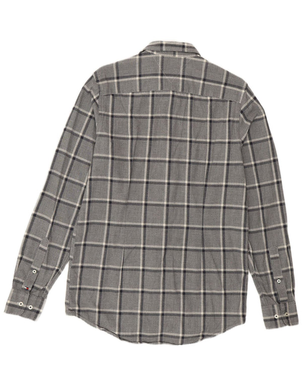 Tommy Hilfiger Camisa De Franela Slim Fit De Algodón A Cuadros Azul Marino Medio