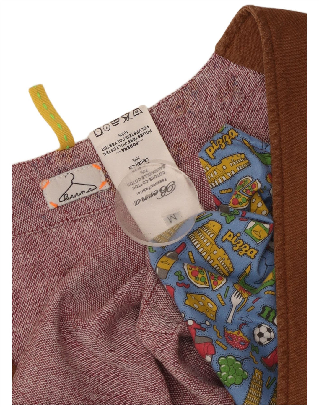 Berna Chaleco De Hombre De Doble Botonadura De Algodón Marrón Medio