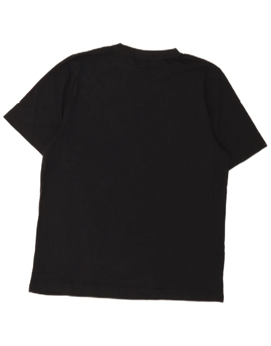 Kappa Hombre Camiseta Gráfica Top Medium Negro Algodón