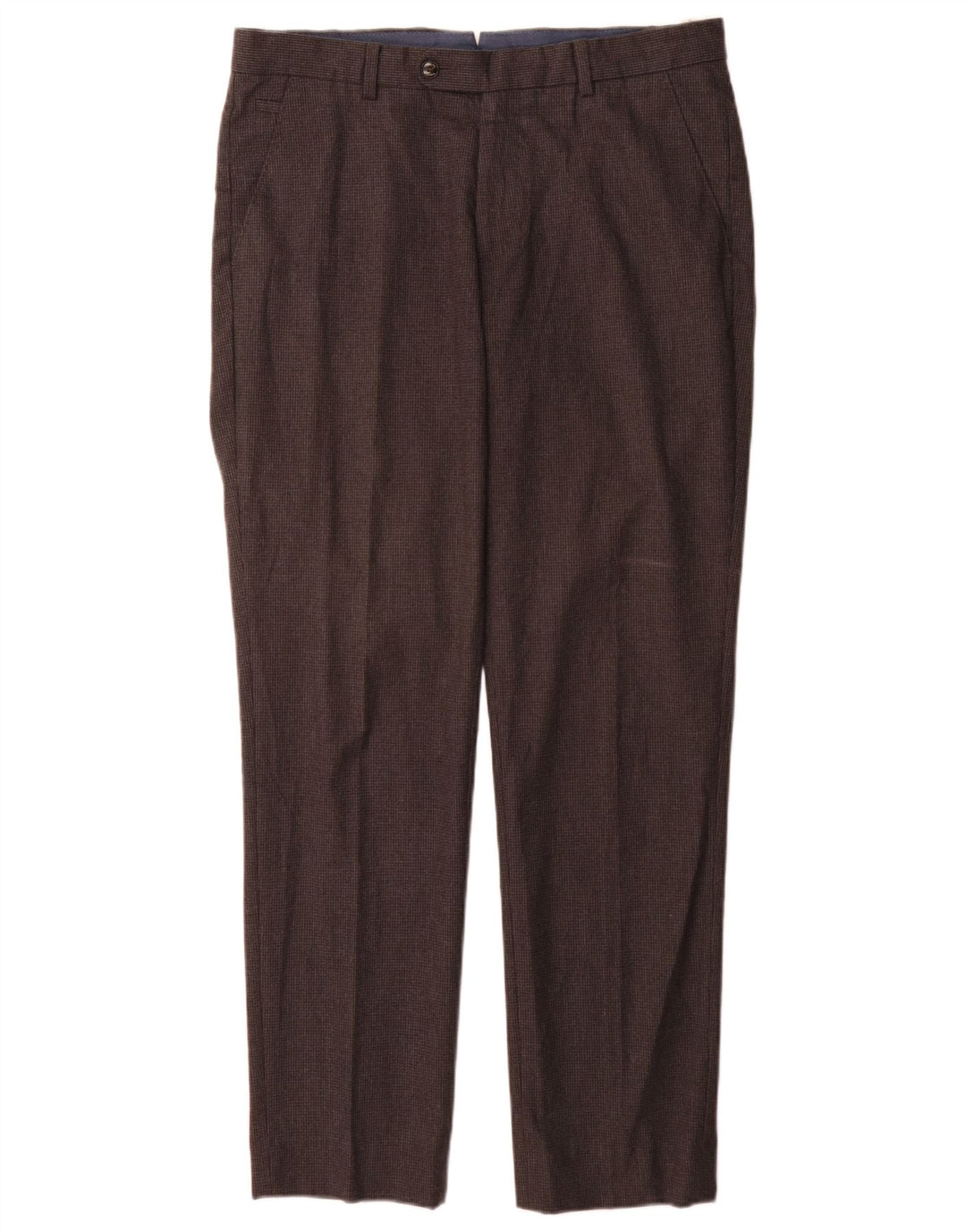 Massimo Dutti Pantalón Casual Hombre EU 42 Large W32 L32 Gris Pata De Gallo