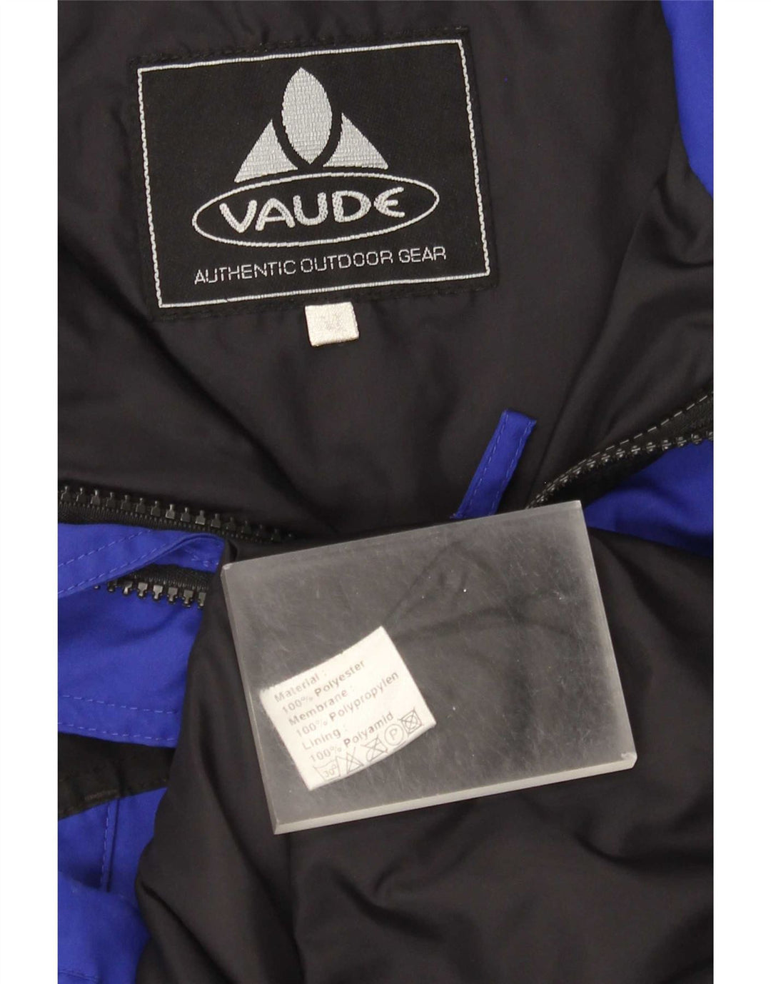 Chaqueta cortavientos Vaude para hombre ES 38 Azul medio Poliéster con bloques de color
