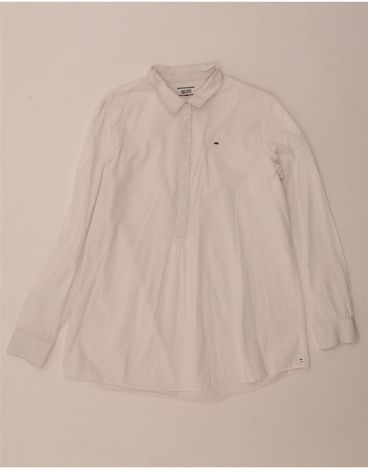 Tommy Hilfiger Camisa tipo pulóver para mujer Reino Unido 46 Grande Blanco
