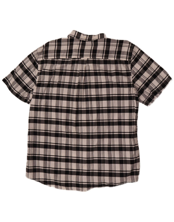 Hurley Camisa Manga Corta Hombre XL Algodón A Cuadros Blanco